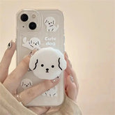 Cute Dog Grip Holder Phone Case